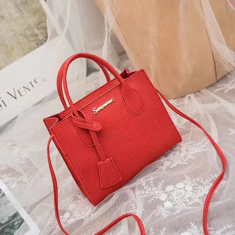 Litchi Pattern Minimalist Shoulder Bag 6