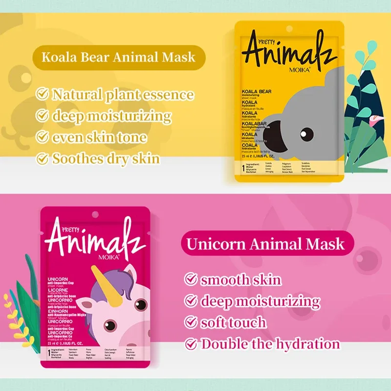 Animal Moisturizing Face Mask - 1 Pack 4