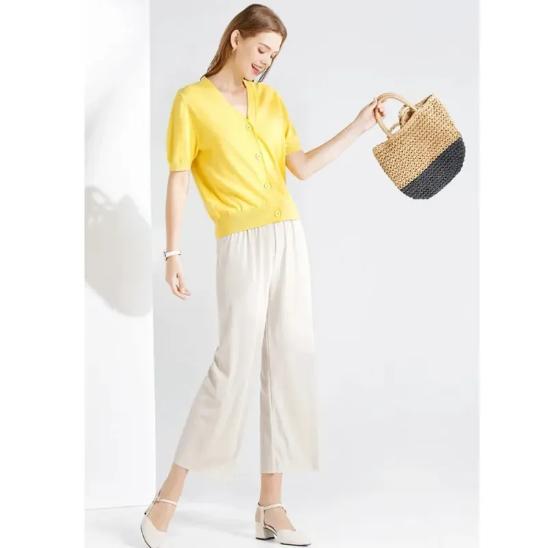 Wide Leg Ice Silk Summer Pants 2
