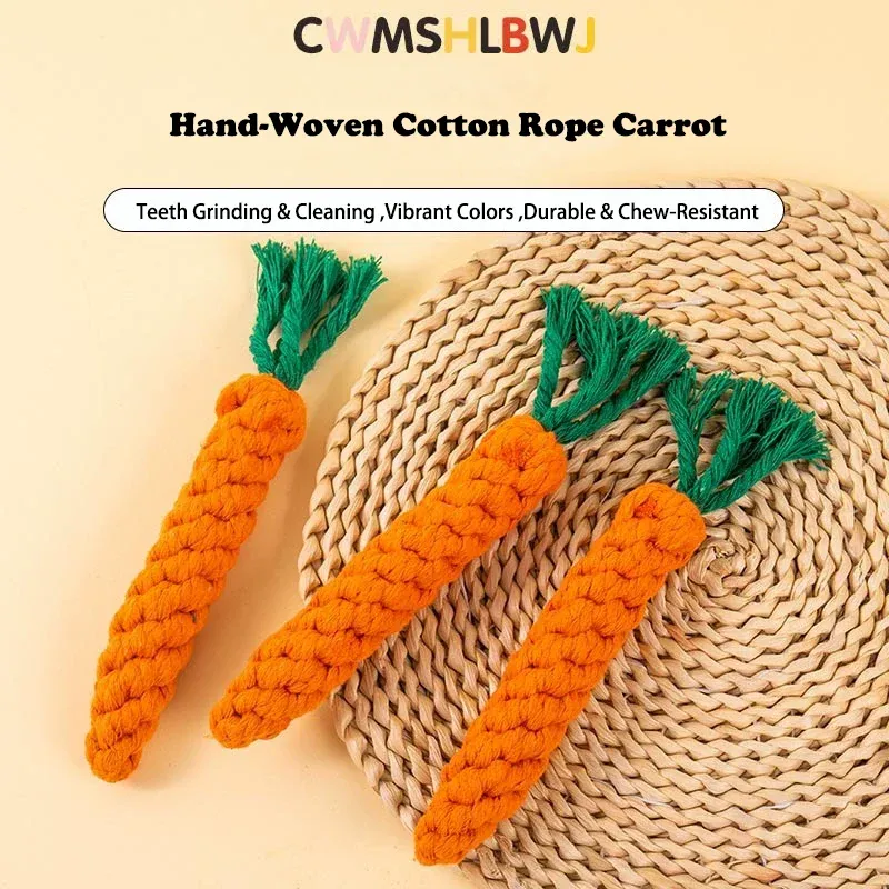 Carrot Rope Chew Toy for Puppies 3