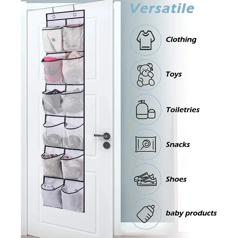 Over the Door 12-Pocket Mesh Shoe Organizer 2