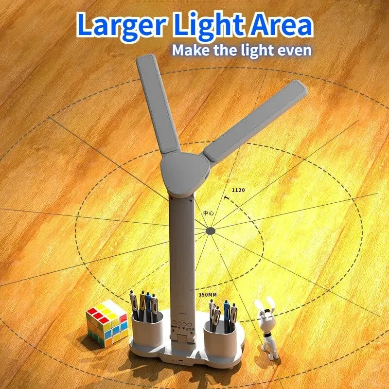 Dual Head LED Clock Desk Lamp 4