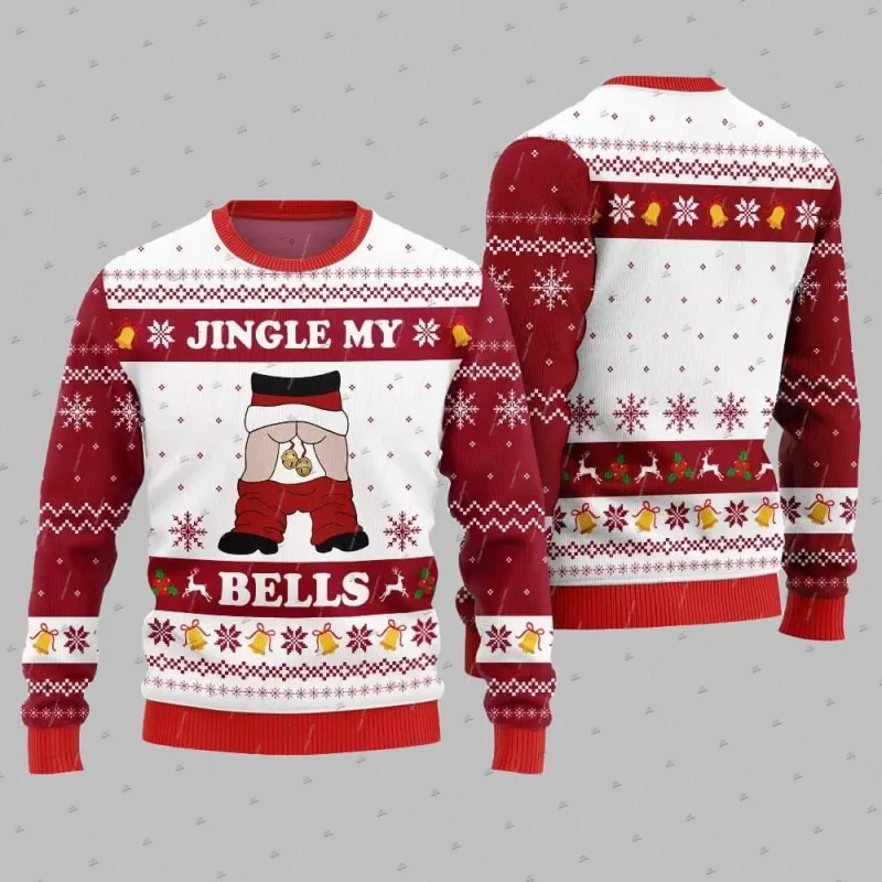 Christmas Ugly Sweater Santa Skull 3D Print Pullover 1