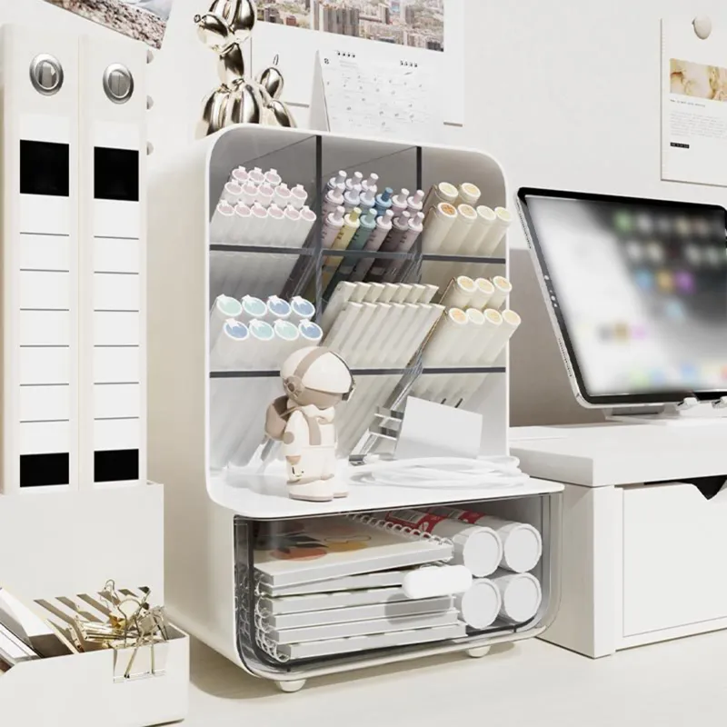 Clear Desk Organizer Pen Holder 3