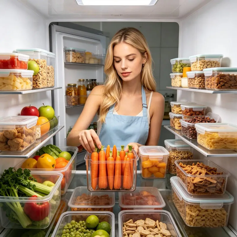 Clear Refrigerator Door Bins 3