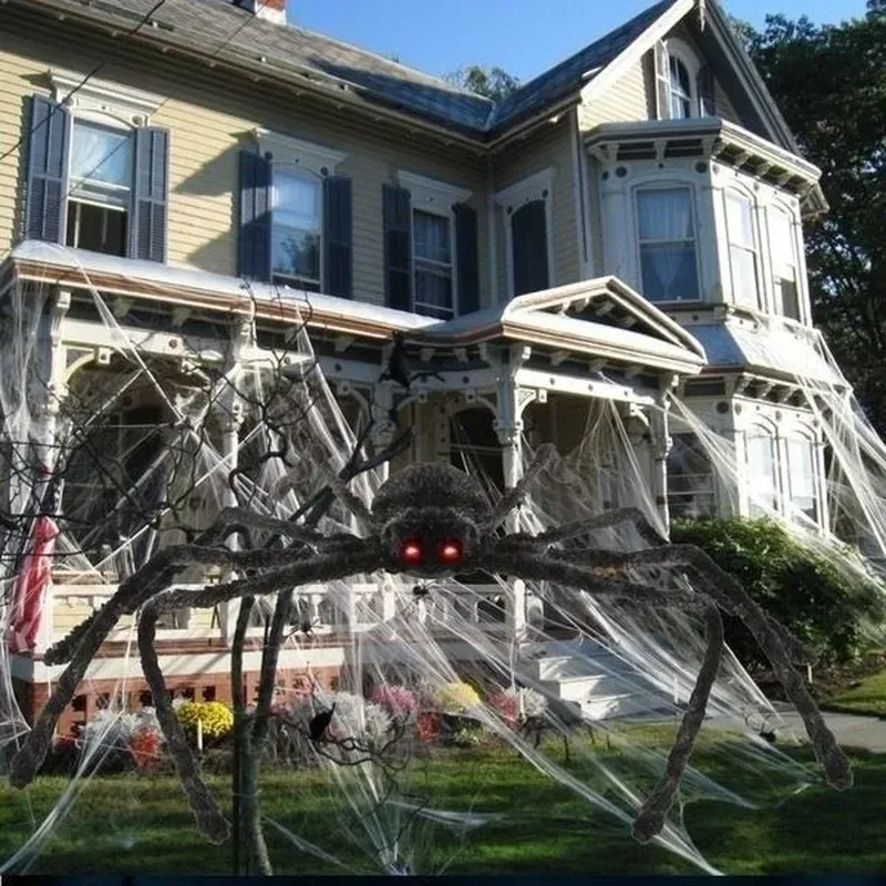 Halloween Big Plush Spider Decor 5