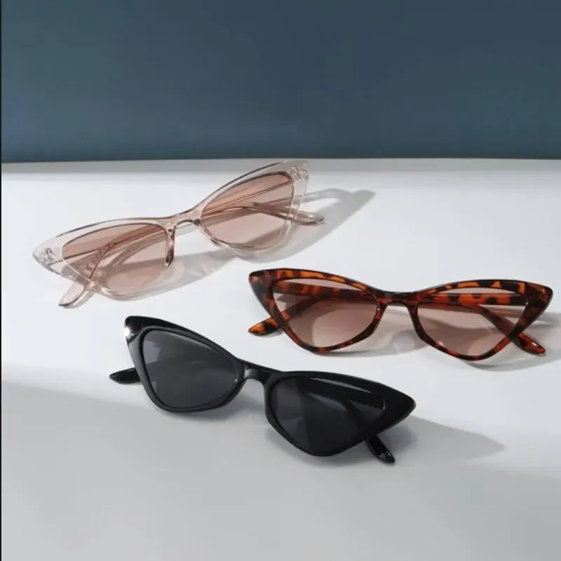 3 Pack Small Cat Eye Sunglasses Set 3