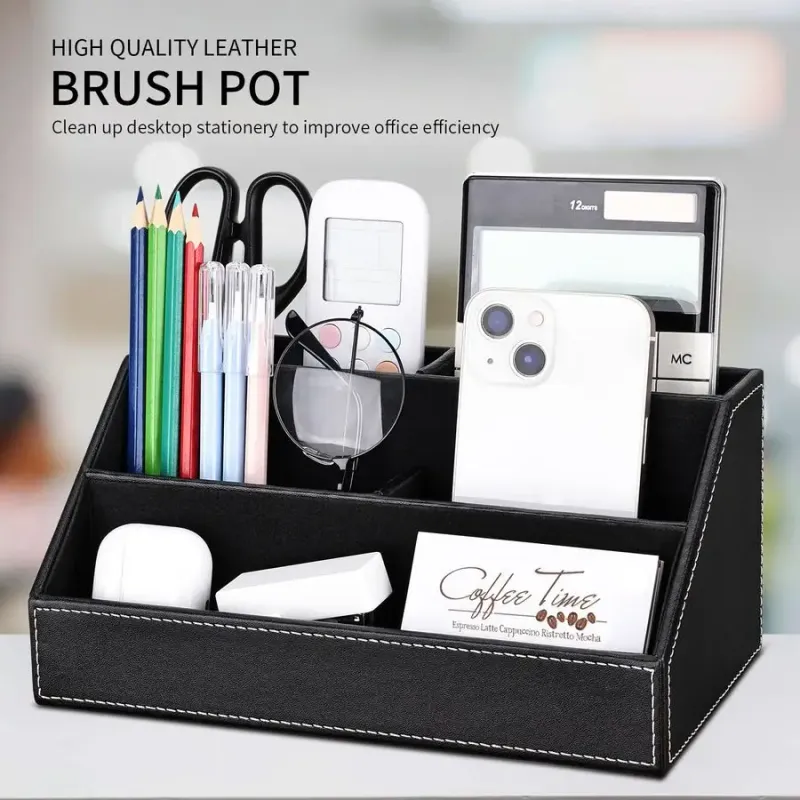 5PCS PU Leather Desk Organizer Set 3