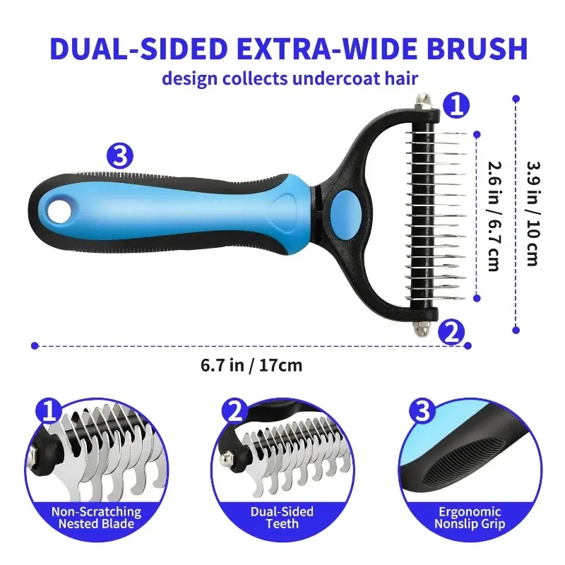 Self-Cleaning Pet Deshedding Brush 6