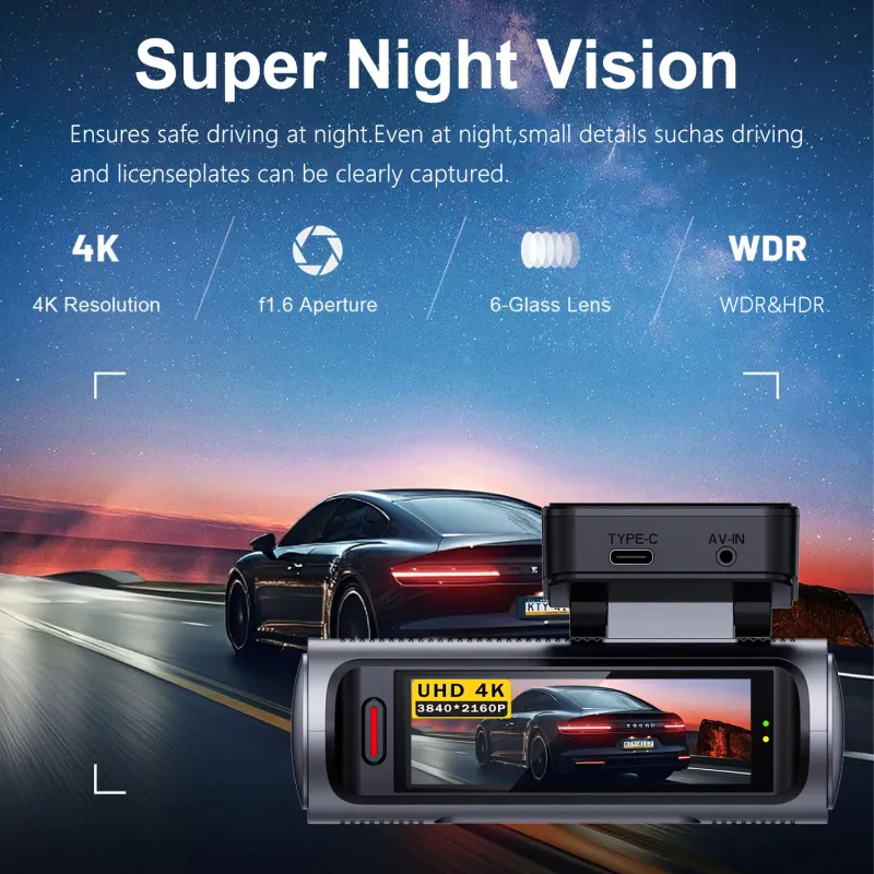 4K Dual Lens Dash Cam with GPS 4