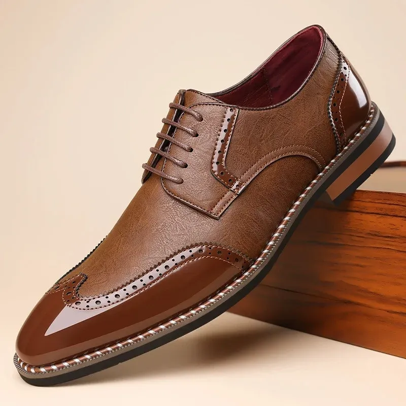 Men's Pointed Toe Oxford Dress Shoes 6