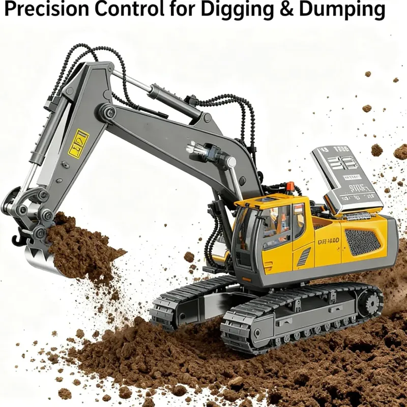 2.4Ghz RC Excavator Bulldozer Toy 2