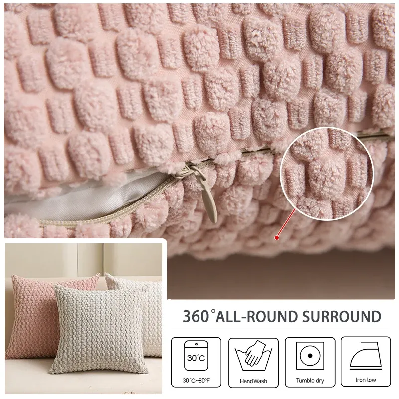 Boho Striped Corduroy Fall Throw Pillow Covers 4