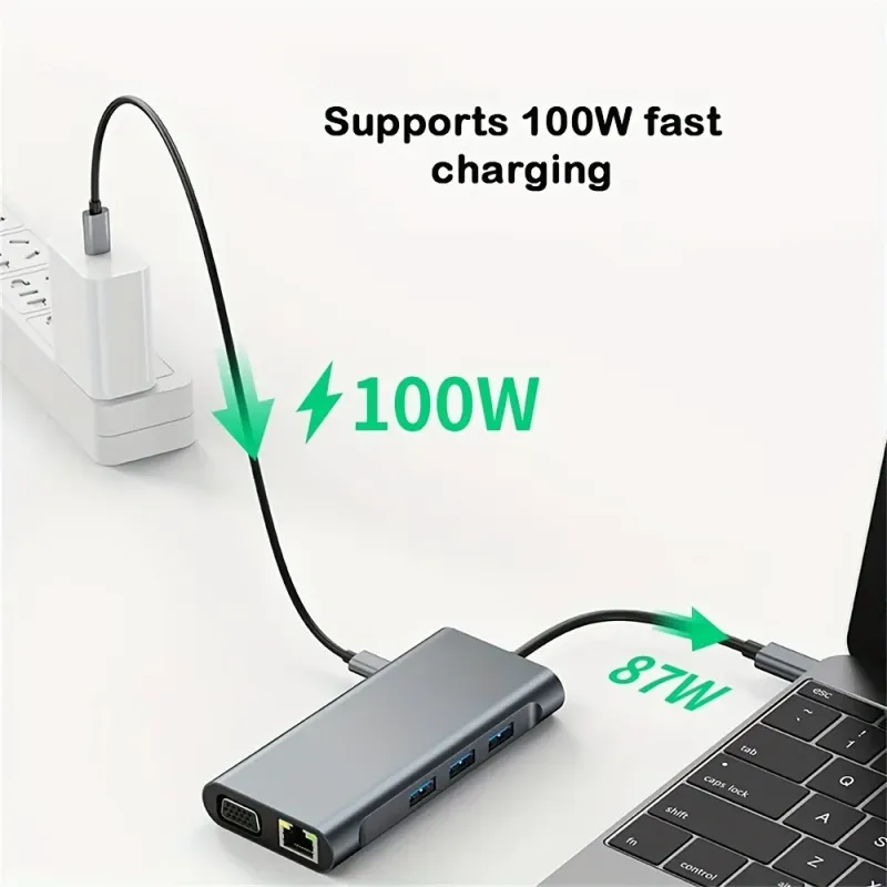 10-in-1 USB C Hub Docking Station 4