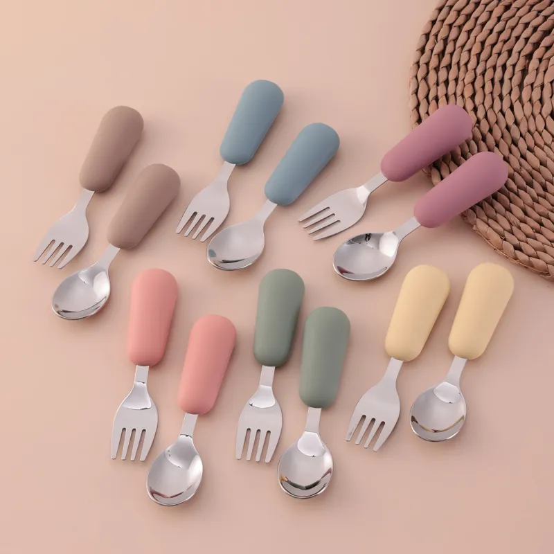 2PCS Stainless Steel Baby Utensil Set 3