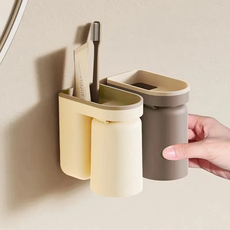 No Drill Toothbrush Organizer Rack 1
