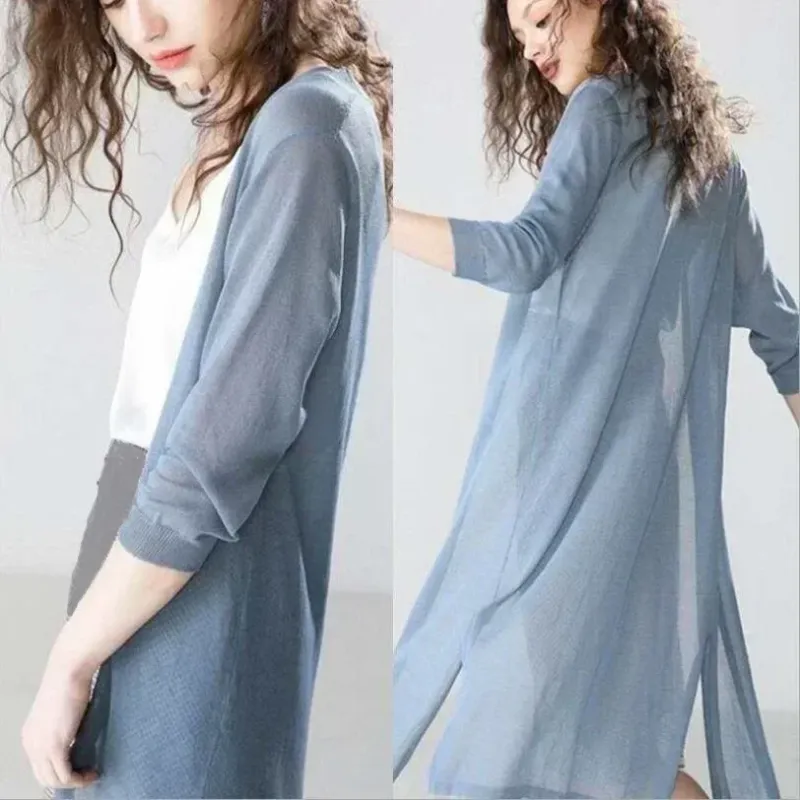 Women's Long Knitted Sun Protection Cardigan 2