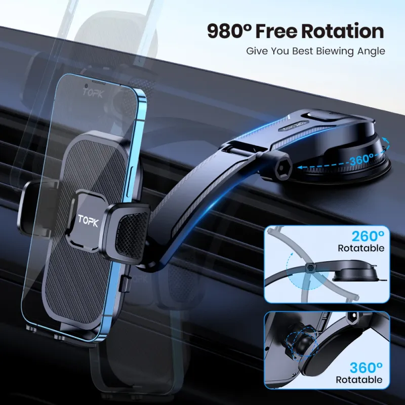 TOPK Car Phone Holder Mount 4