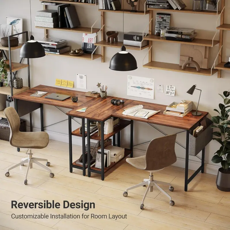 40" L-Shaped Computer Desk with Storage 4