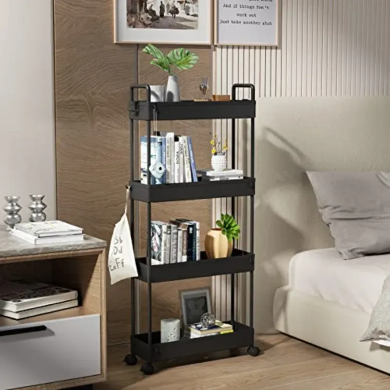 Slim Rolling Storage Cart 4-Tier 6