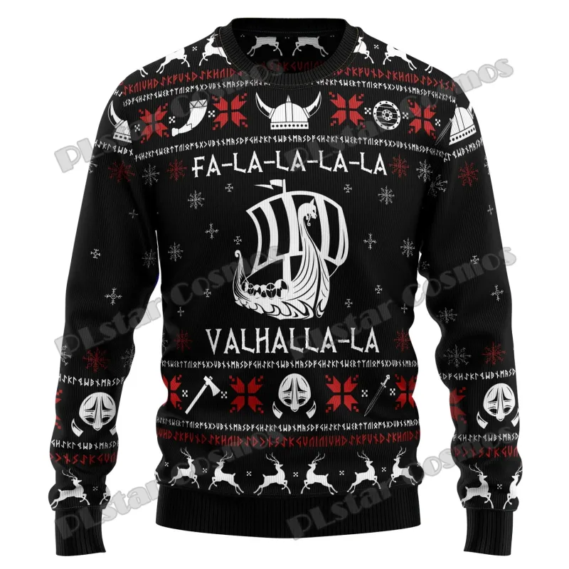 Valhalla Skulls 3D Ugly Christmas Sweater 5