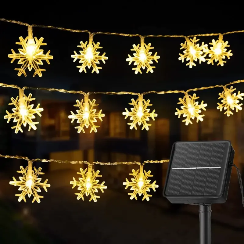 Сонячна LED-гіралнда у вигляді сніжинки‑феї 2