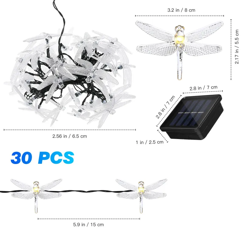Solar Dragonfly LED String Lights 2