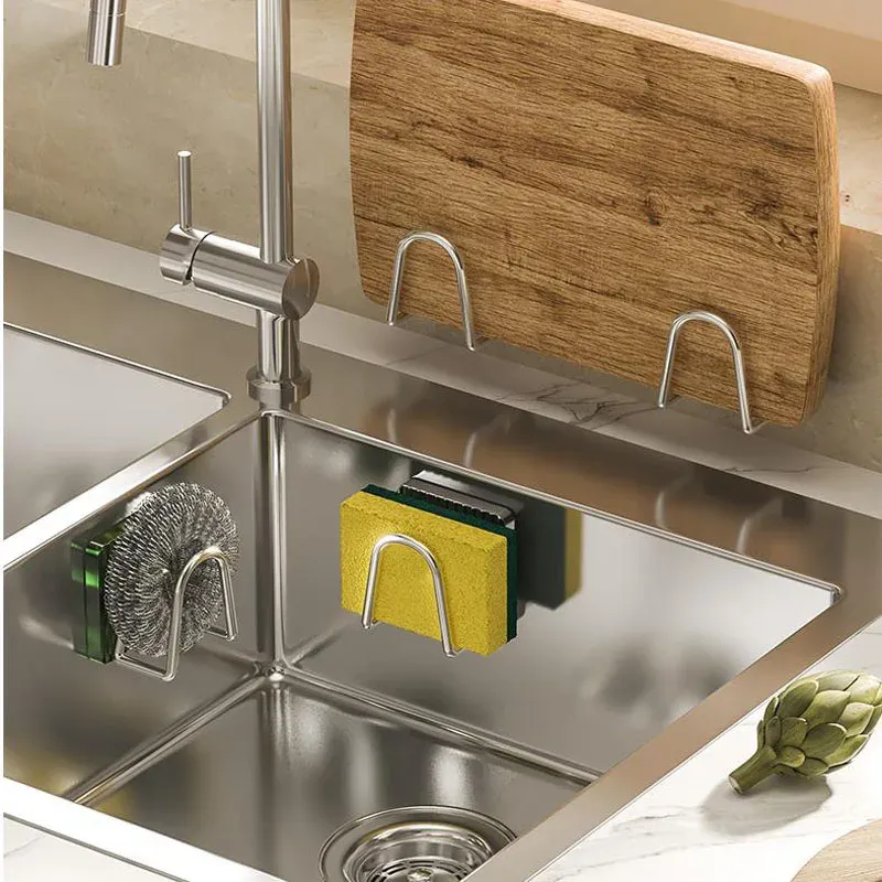Adhesive Sink Sponge Holder Organizer 3