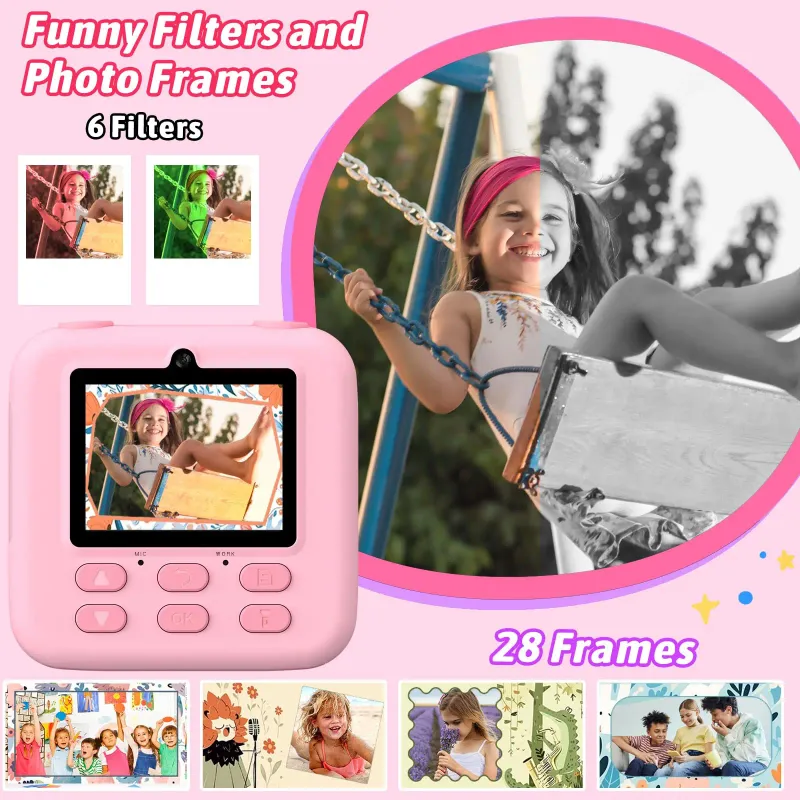 Kids Instant Print Camera 1080P HD 4
