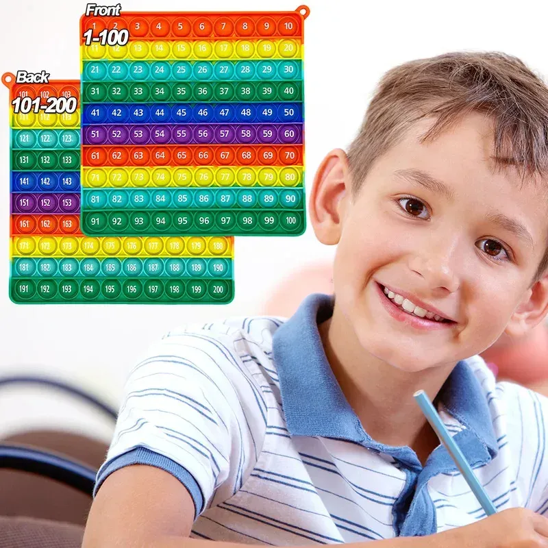 Rainbow Math Counting Bubble Board 4
