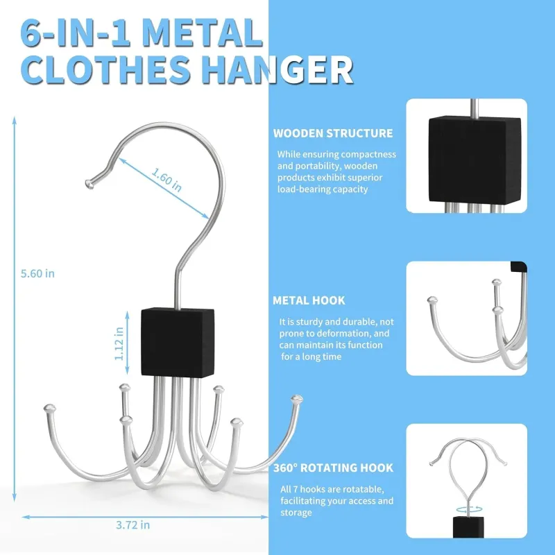 360° Rotatable Belt Hanger Organizer 5