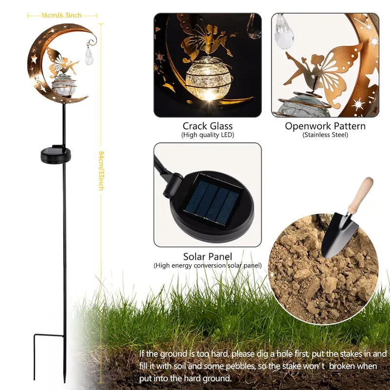 Moon Fairy Solar Garden Lights 3