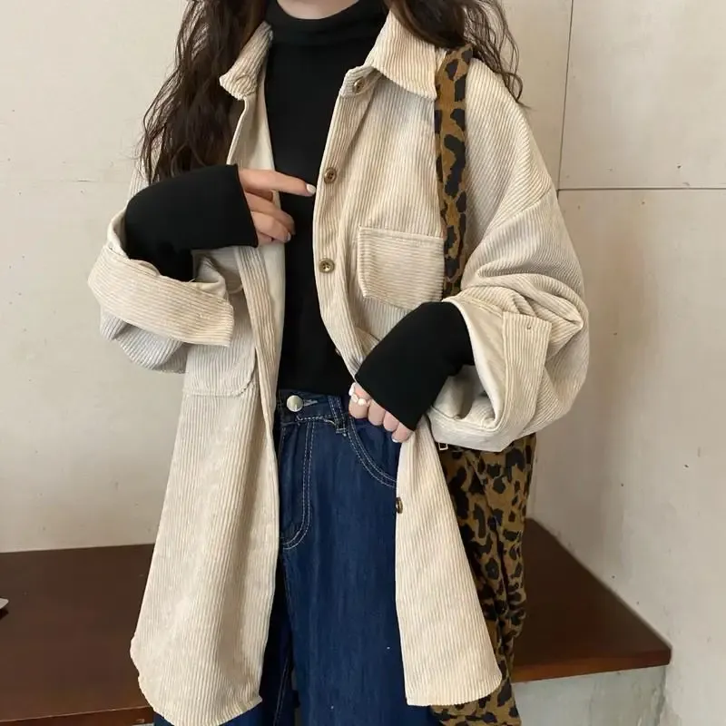 Women's Retro Corduroy Shirt Jacket 2