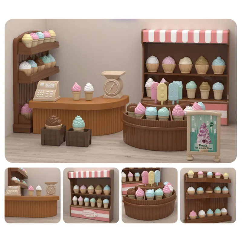 Forest Animal Dollhouse Furniture Set 4