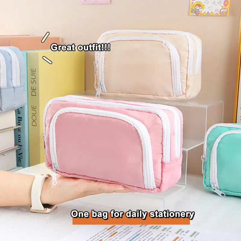 3-Layer Kawaii Pen Organizer Pouch 2