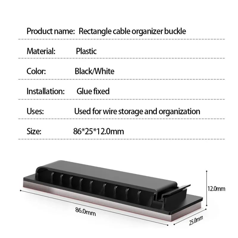 Self-Adhesive Cable Clips Set 6