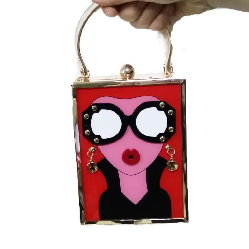 FGG Metal Chain Crossbody Clutch 6