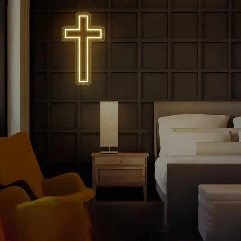 Jesus Cross Neon Sign - LED Wall Art 5