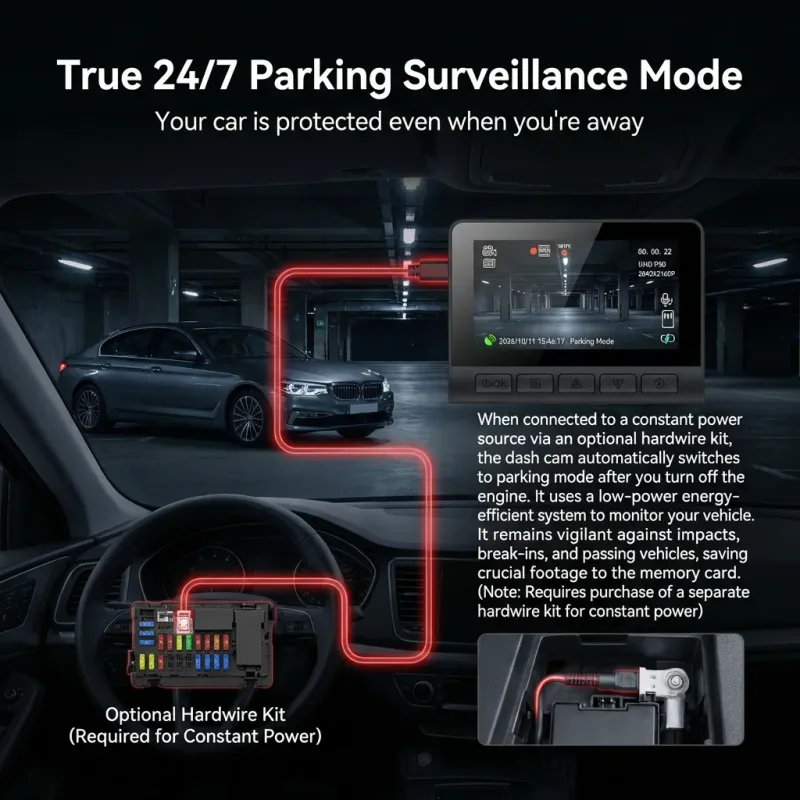 4K Dual Dash Cam with GPS & WiFi 5