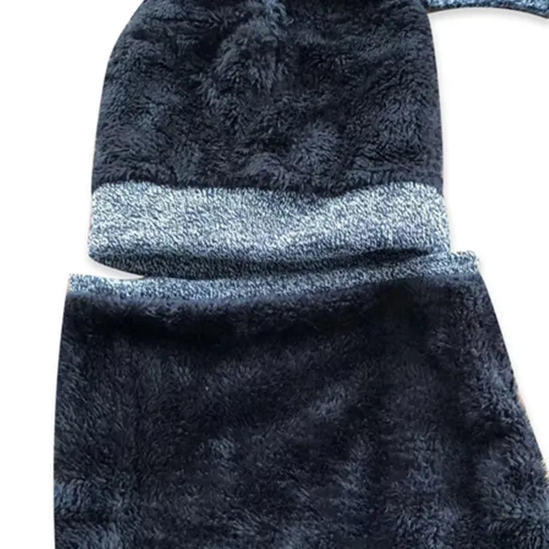 Men's Winter Beanie Scarf Gloves Set 6