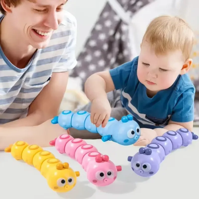 Cute Chained Caterpillar Wind-Up Crawling Toy 5