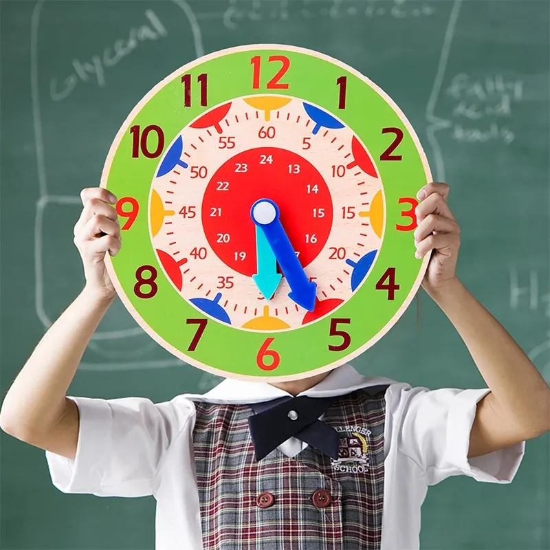 Wooden Montessori Clock Learning Toy 1