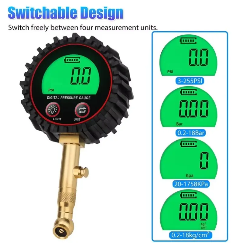 Digital Tire Pressure Gauge 3-255 PSI 4