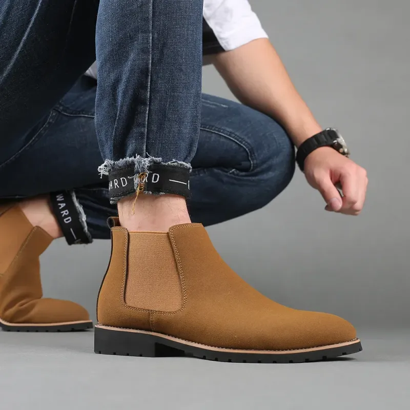 Men's British Style Suede Chelsea Boots 5