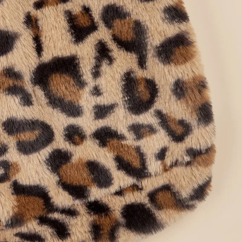 Leopard Plush Dog Hoodie with Ears 6