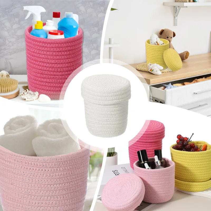 Cotton Rope Woven Storage Basket 5