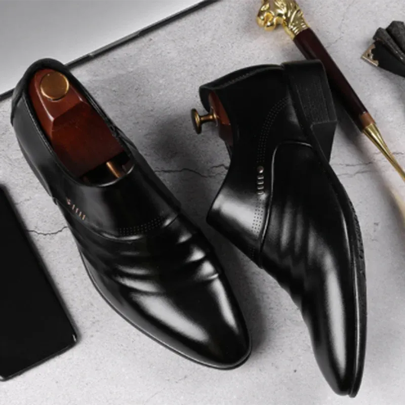 Black Leather Loafer Dress Shoes 3