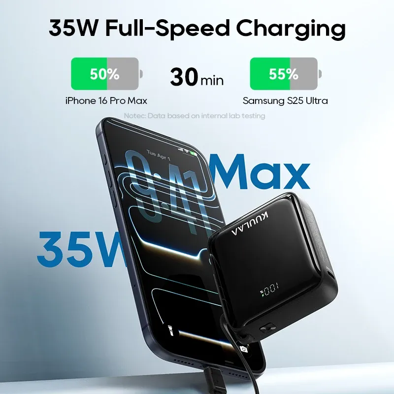 KUULAA 35W Mini Power Bank 10000mAh 3