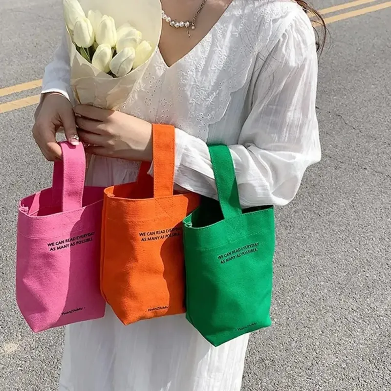 Casual Canvas Letter Print Shopper Bag 1