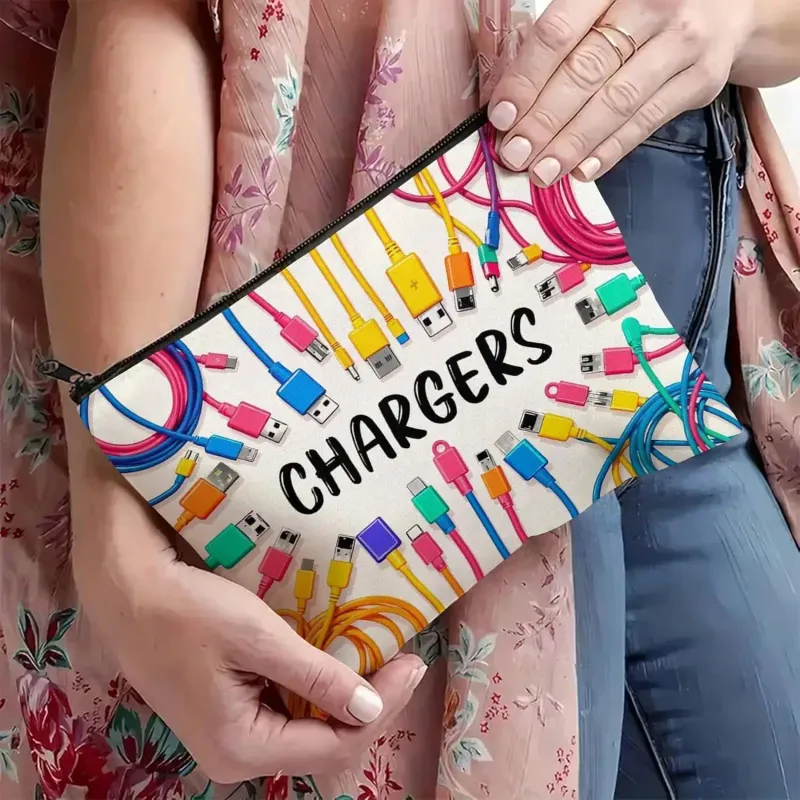 Vibrant Double-Sided Print Makeup Bag 1